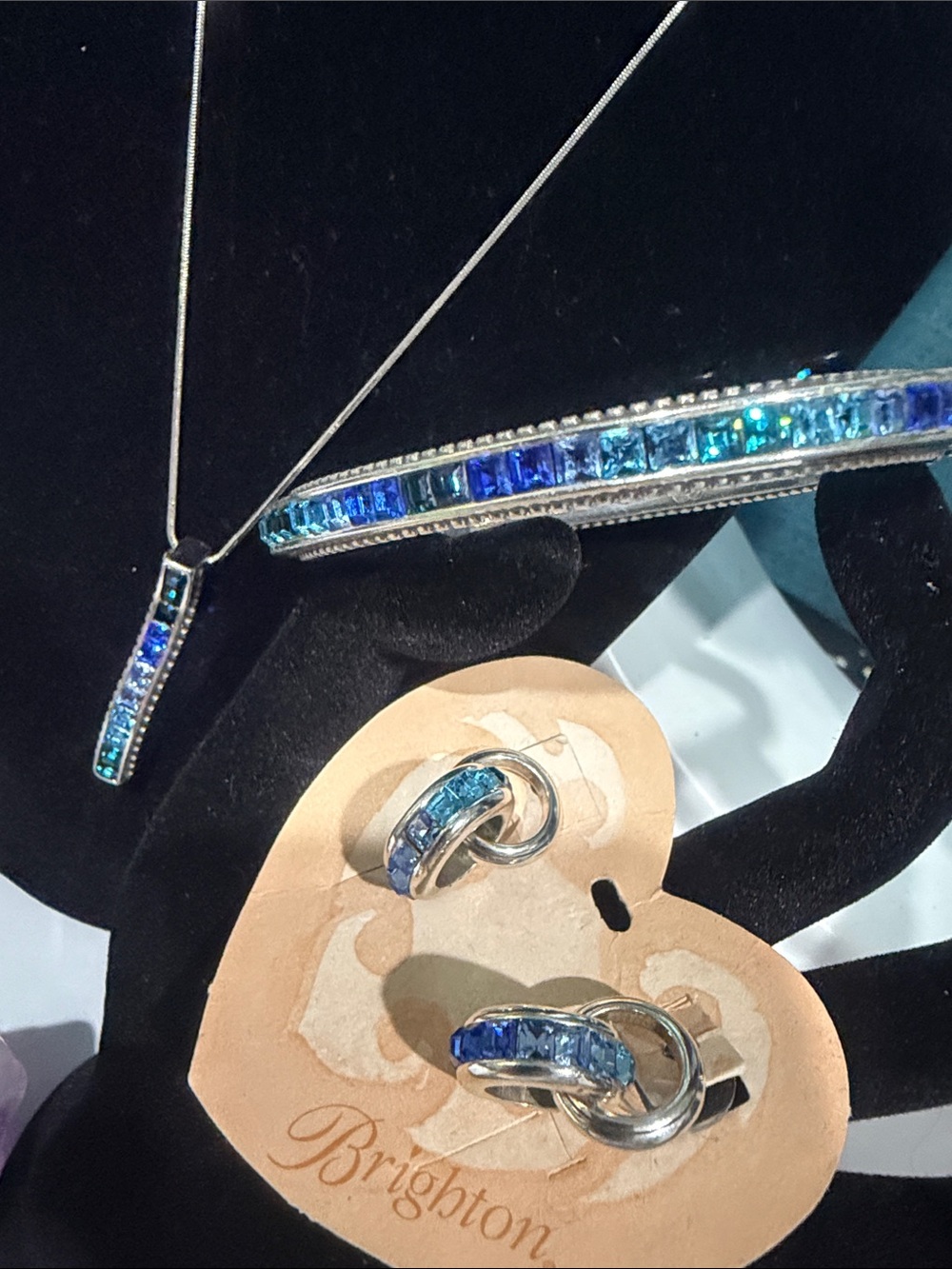 🦋💎 NWT BRIGHTON VG+ BLUE SPECTRUM Necklace, Bracelet, & Earrings MINT CONDITION!